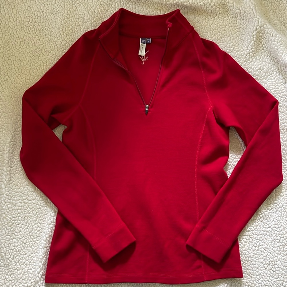 Beautiful Ibex pull-over sweater with 1/4 zip